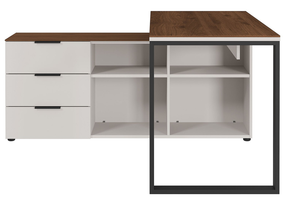 Bureau informatique d'angle et rangement