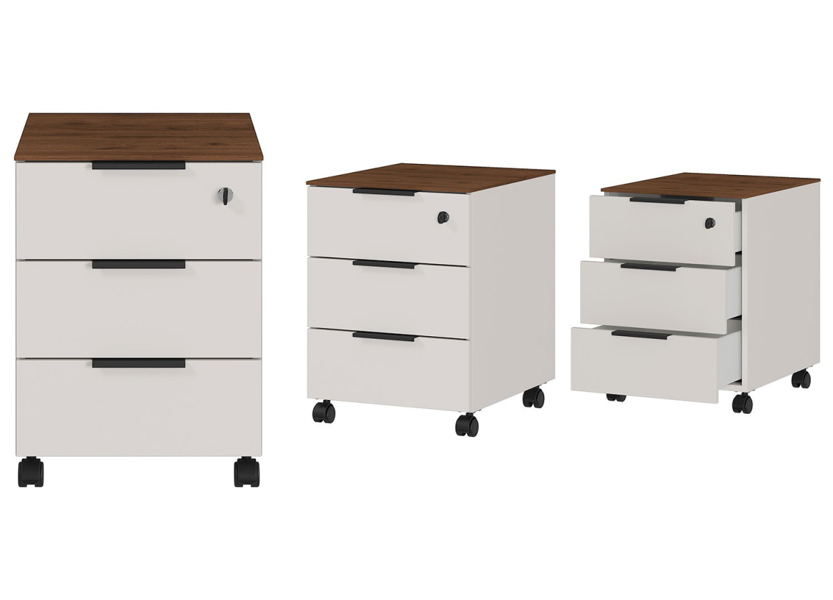 Bureau informatique d'angle et rangement