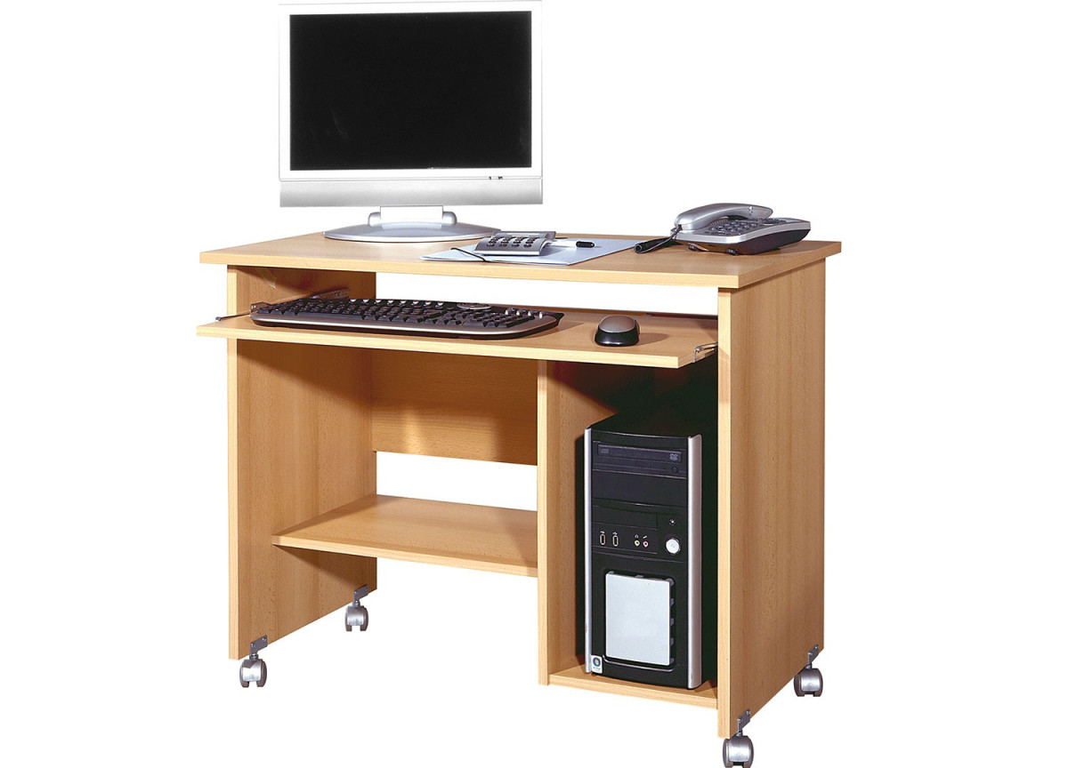 Bureau compact avec rangement intégré