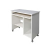 Bureau compact avec rangement intégré blanc