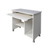 Bureau compact avec rangement intégré blanc