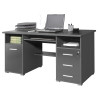 Bureau rangement intégré gris anthracite