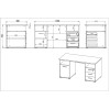 Bureau avec rangement intégré Chêne Navarra