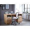 Bureau avec rangement intégré Chêne Navarra