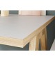 Table bureau blanc et bois