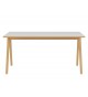 Table bureau blanc et bois