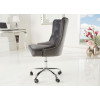 Fauteuil de bureau baroque velours gris