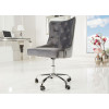Fauteuil de bureau baroque velours gris
