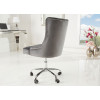Fauteuil de bureau baroque velours gris