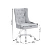 Fauteuil de bureau baroque velours gris