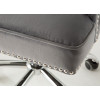 Fauteuil de bureau baroque velours gris