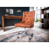 Fauteuil de bureau marron clair vintage