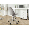 Chaise de bureau réglable en hauteur gris clair