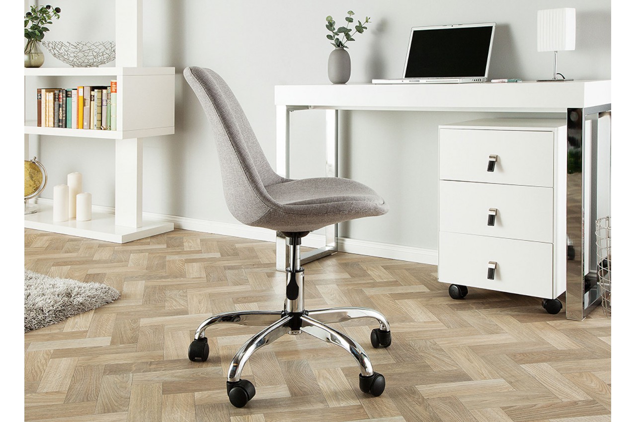 Chaise de bureau réglable en hauteur gris clair pour bureau
