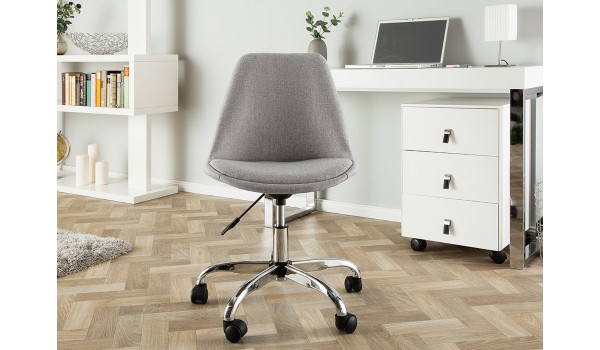 Chaise de bureau réglable en hauteur gris clair