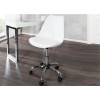Chaise de bureau scandinave réglable en hauteur blanche