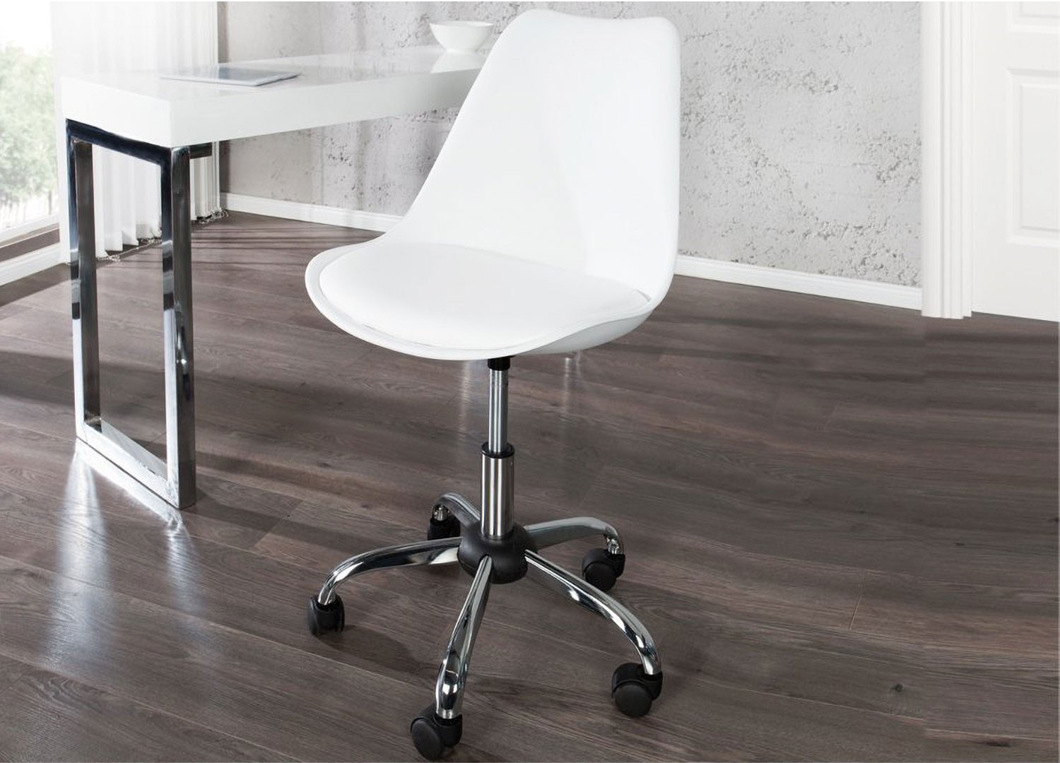Chaise De Bureau Blanche Bois  Lampe De Bureau Blanche En Bois Et En