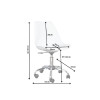 Chaise de bureau scandinave réglable en hauteur blanche