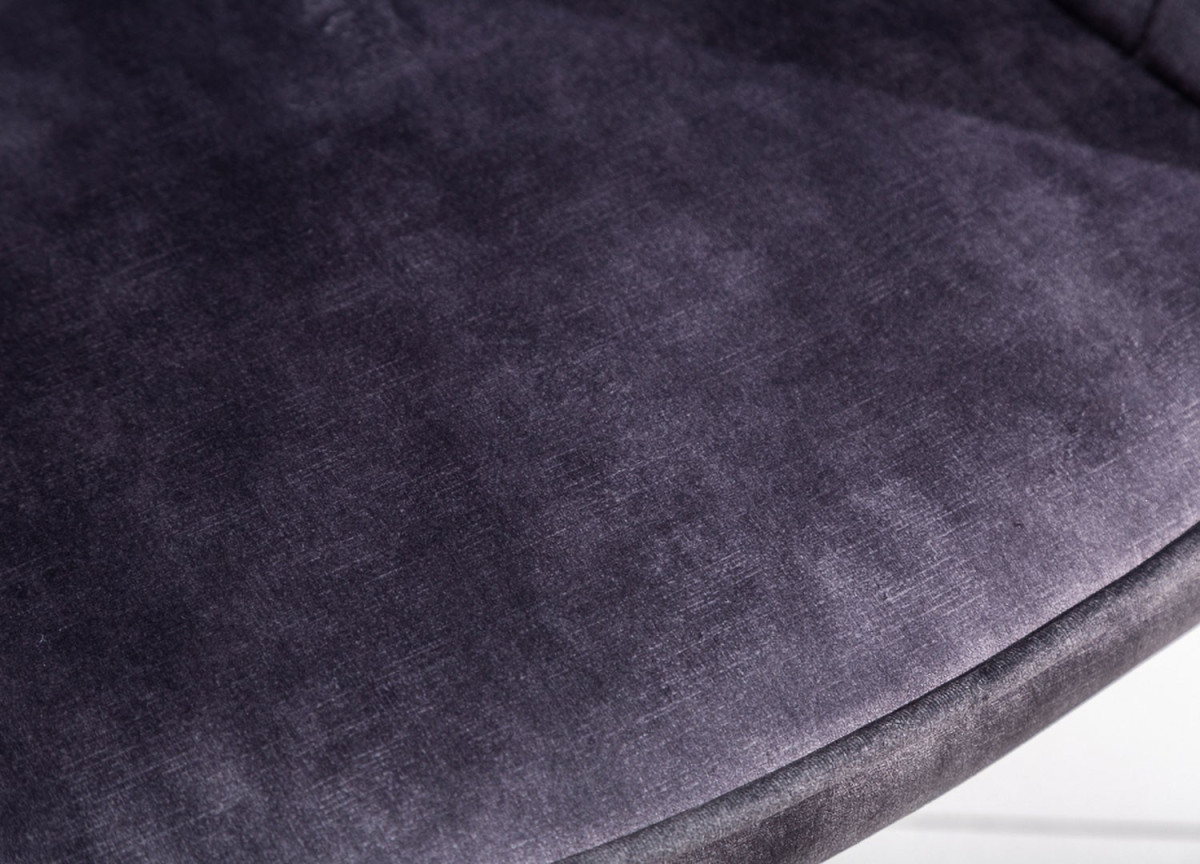 Chaise de Bureau Velours Gris avec accoudoirs