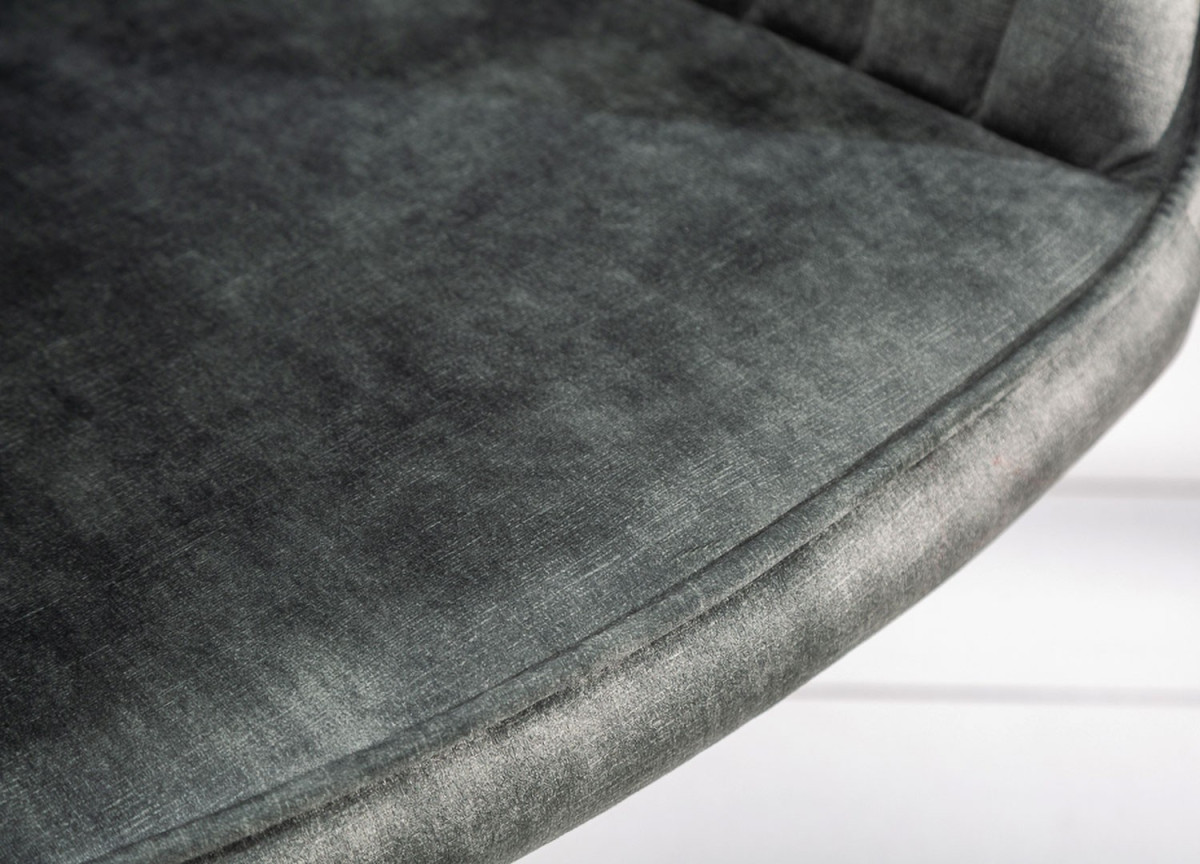 Chaise de bureau velours vert foncé