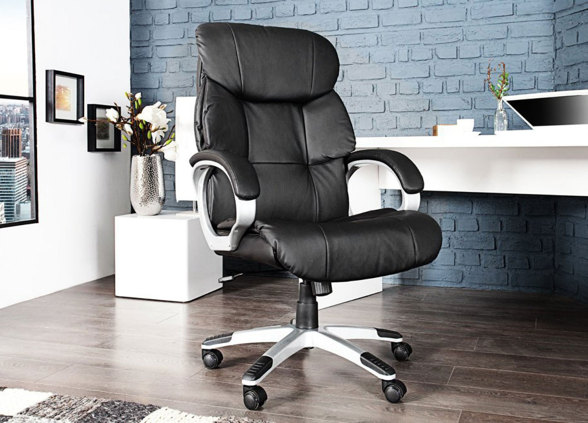 Fauteuil de bureau confortable en simili cuir de qualité lyona