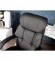 Chaise de direction confortable en cuir synthétique noire