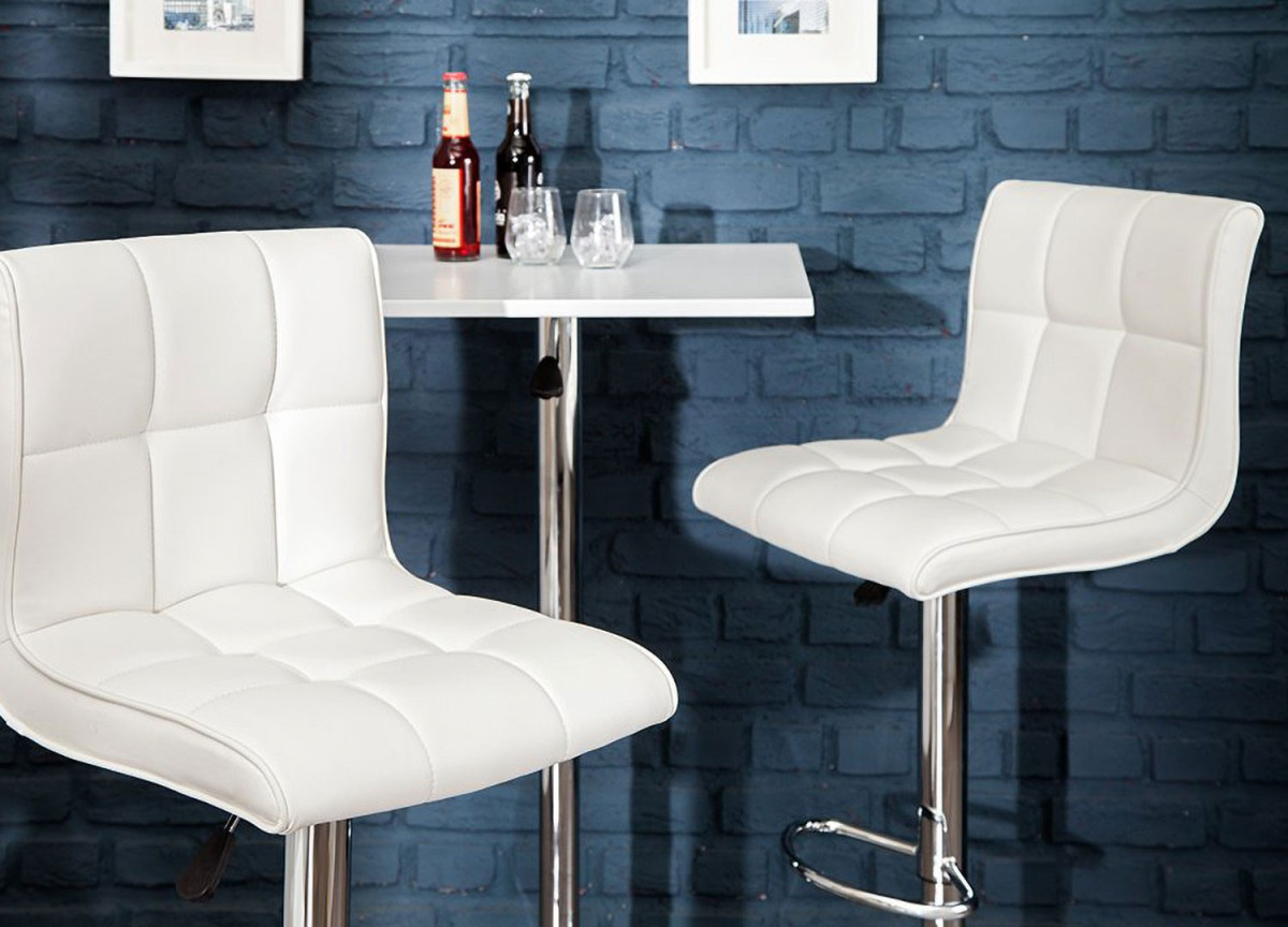 chaise de bar réglable avec repose pieds