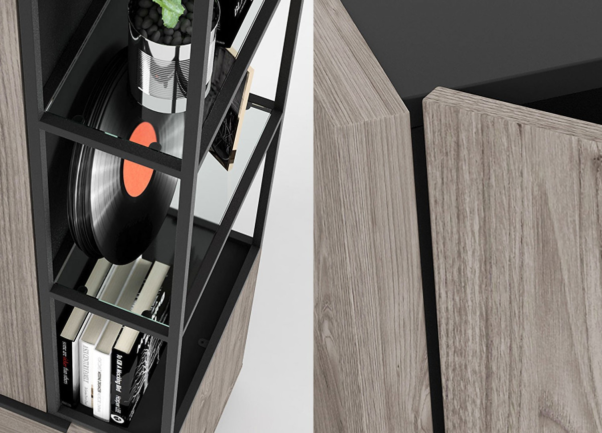 Ensemble meuble TV inspiration industriel