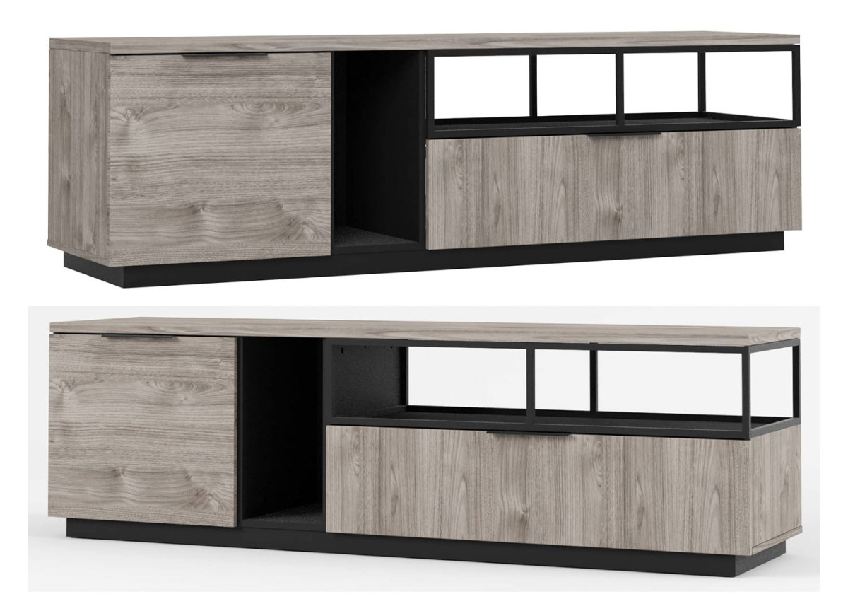 Meuble TV style industriel 180 cm