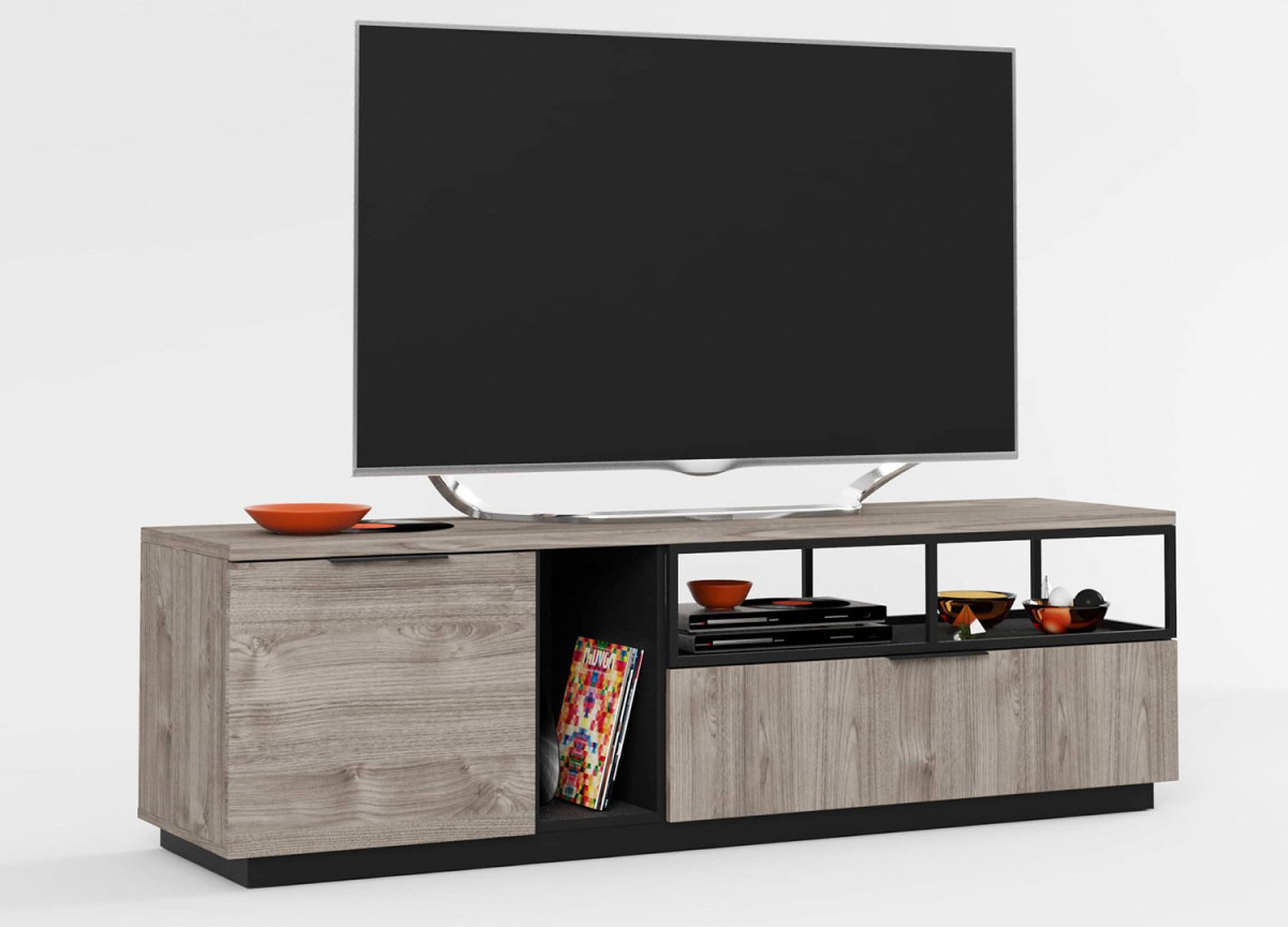 Meuble TV style industriel 180 cm