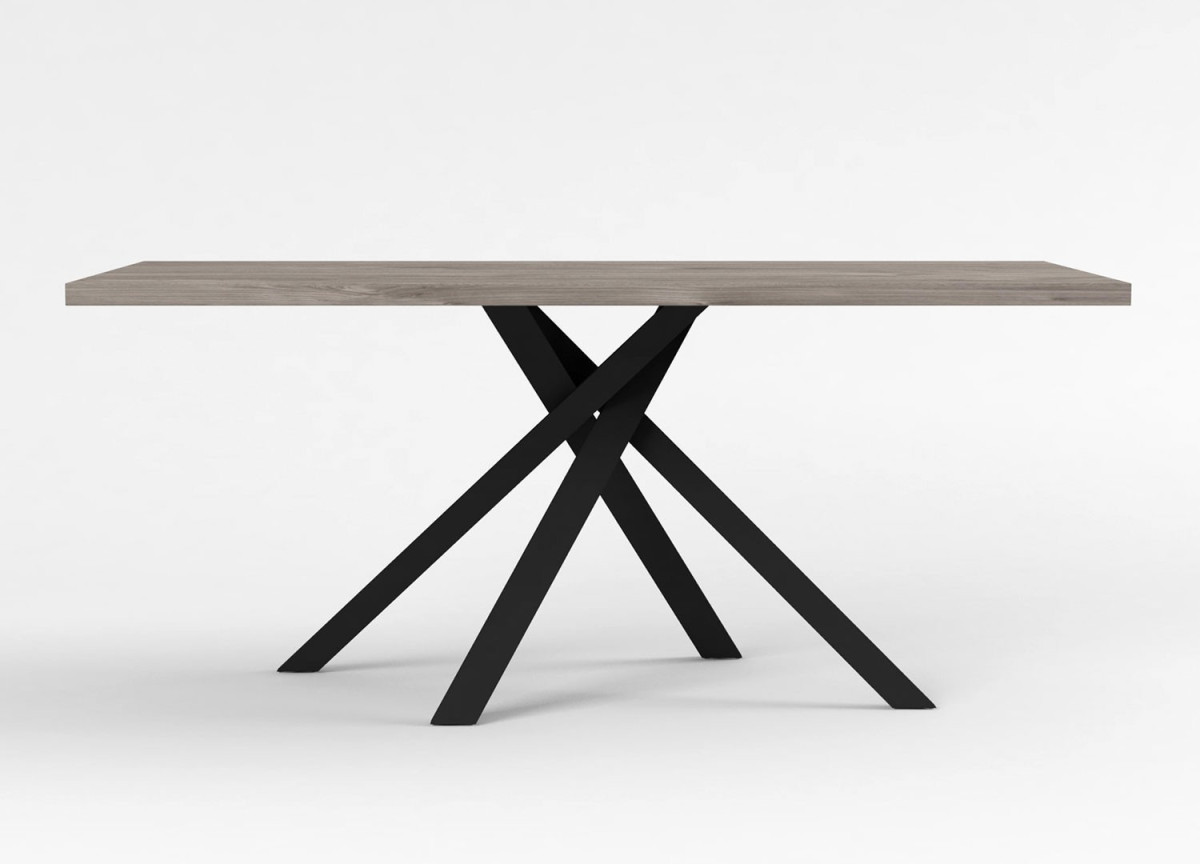 Table à manger bois et métal style industrielle