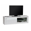 Meuble TV design blanc laqué avec reliefs 170 cm