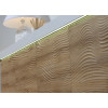 Meuble tv blanc et bois avec relief 3D - 170 cm