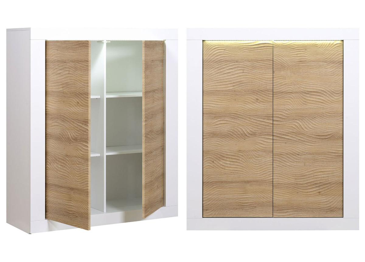 Ensemble de meuble tv design blanc laqué