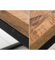 Table basse bois et fer forgé / Rectangulaire