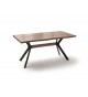Table rectangulaire bois et métal forme originale
