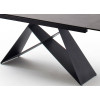 Table design 160-240 céramique anthracite