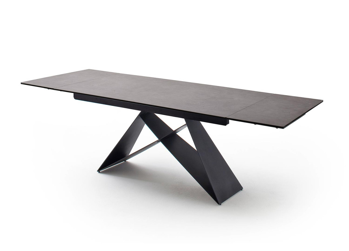 Table design 160-240 céramique anthracite