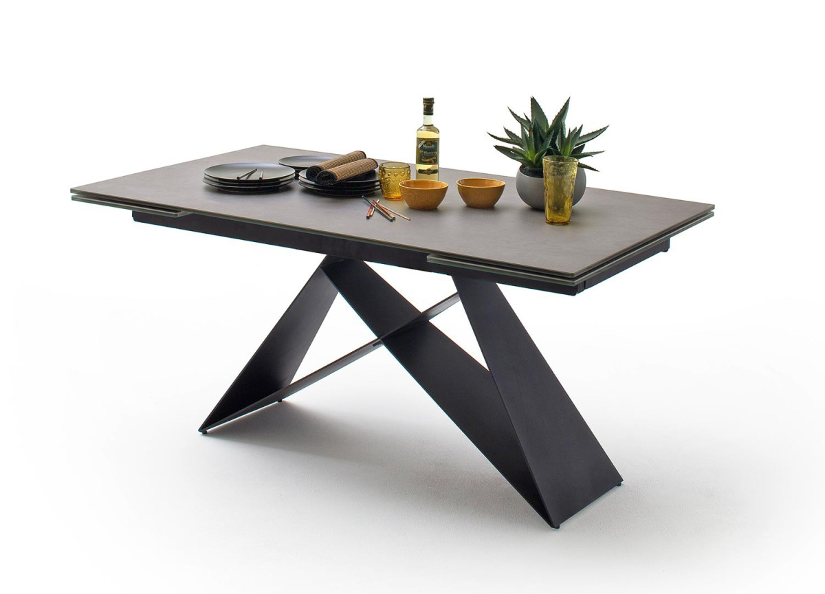 Table design 160-240 céramique anthracite