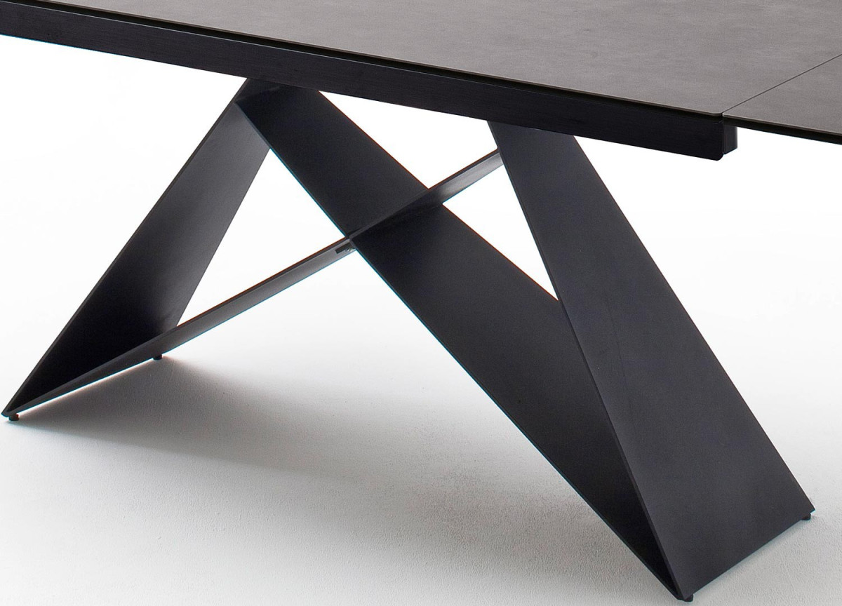 Table céramique extensible 160-240 gris clair