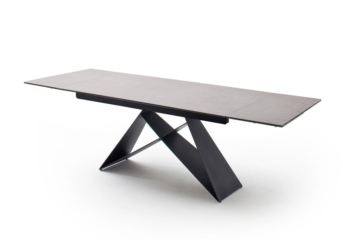 Table céramique extensible 160-240 gris clair