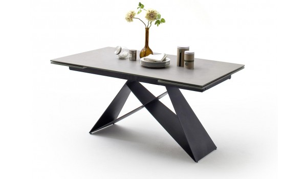 Table céramique extensible 160-240 gris clair
