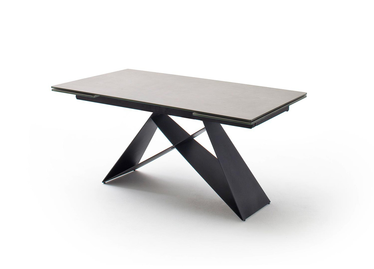 Table céramique extensible 160-240 gris clair