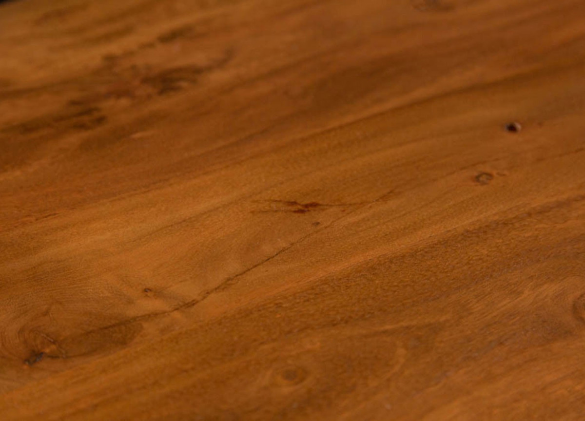 Table basse design 110 cm / Bois acacia