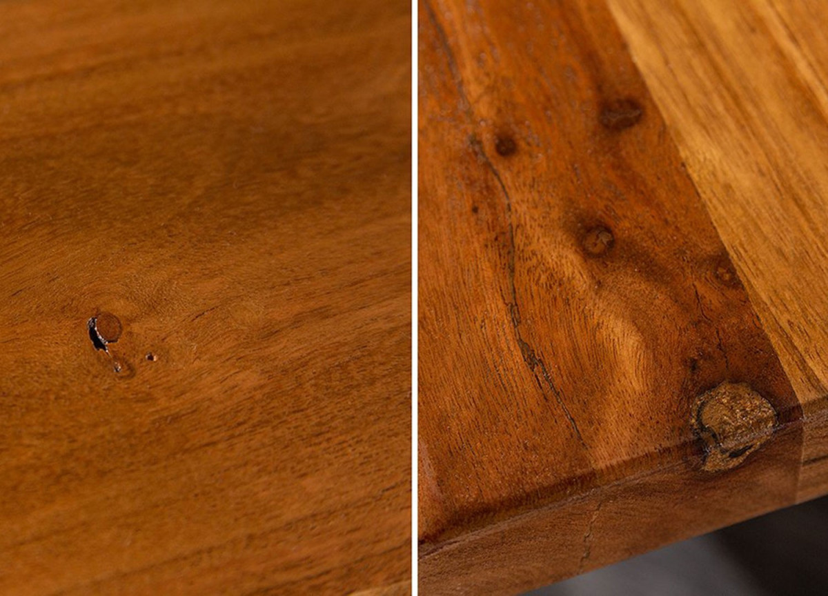 Table basse design 110 cm / Bois acacia