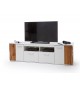 Meuble TV design bois et blanc 200 cm