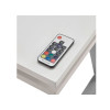 Table bureau blanc laqué mat avec éclairage LED et USB
