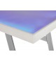 Table de travail blanche / Inox avec éclairage Led et connexion USB