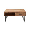 Table basse avec plateau relevable et rangement