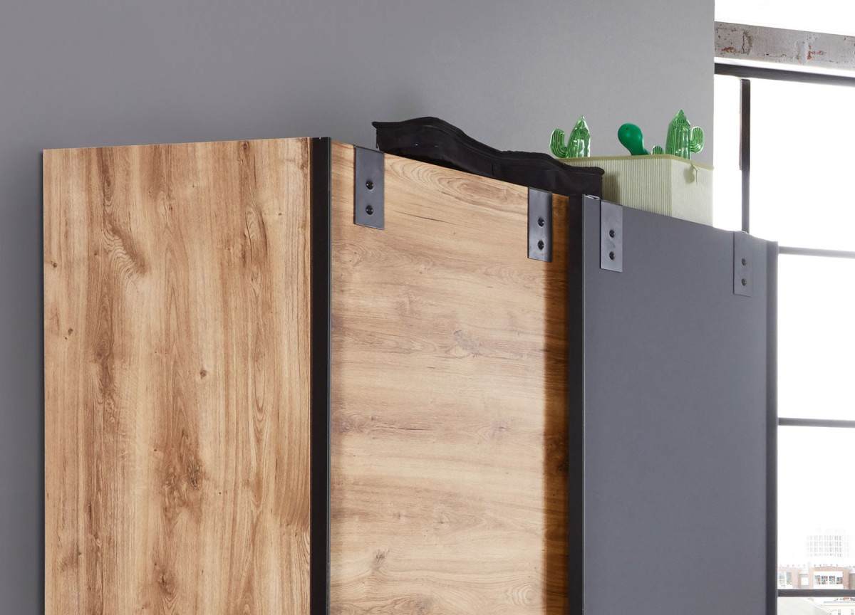 Armoire de chambre 2 portes coulissantes